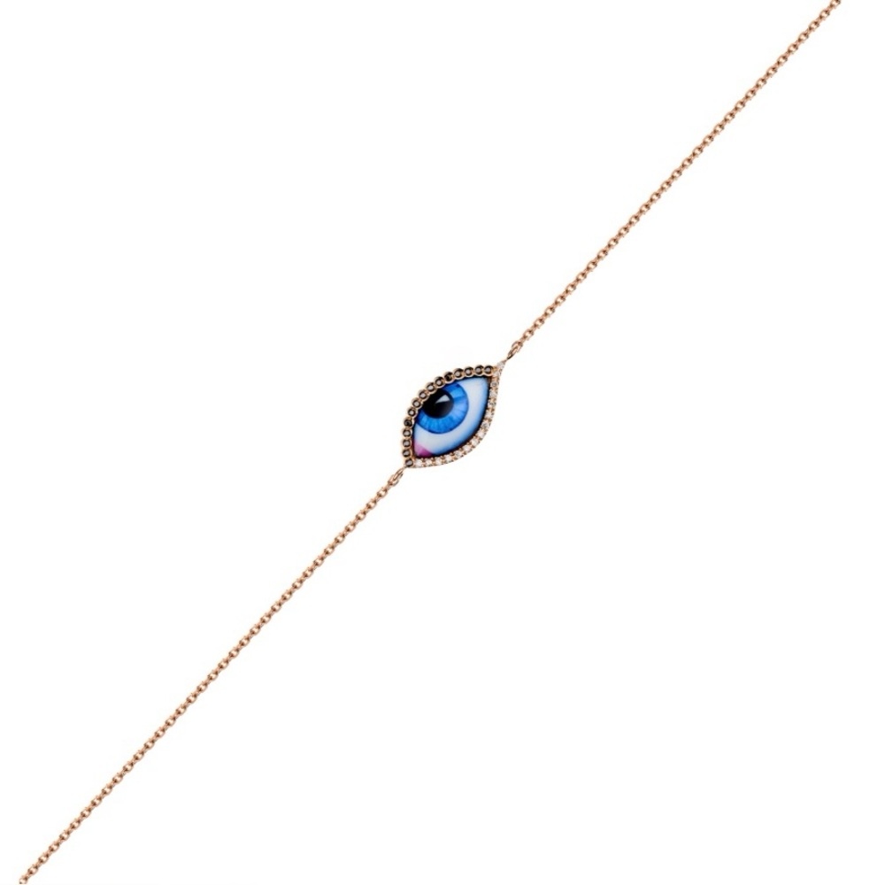 LITO Evil Eye Gold Bracelet rose gold diamonds